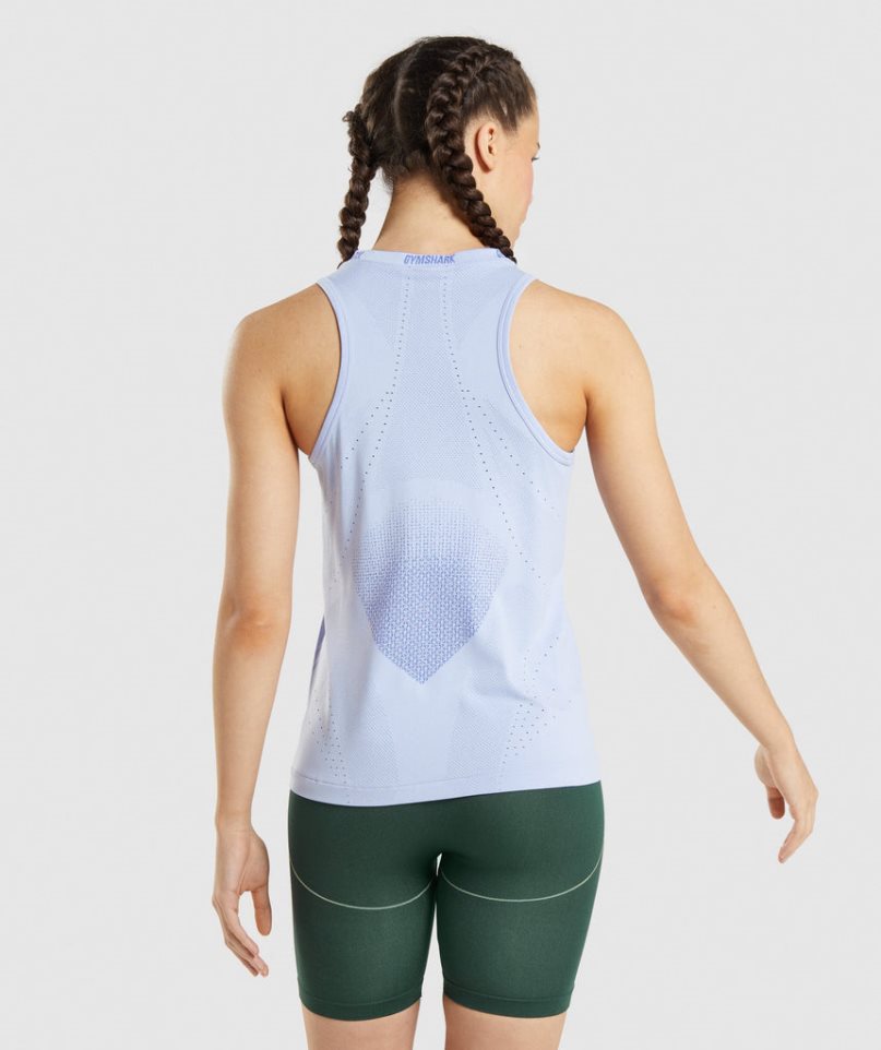 Women's Gymshark Apex Seamless Tanks Light Blue | NZ 8DYAWH